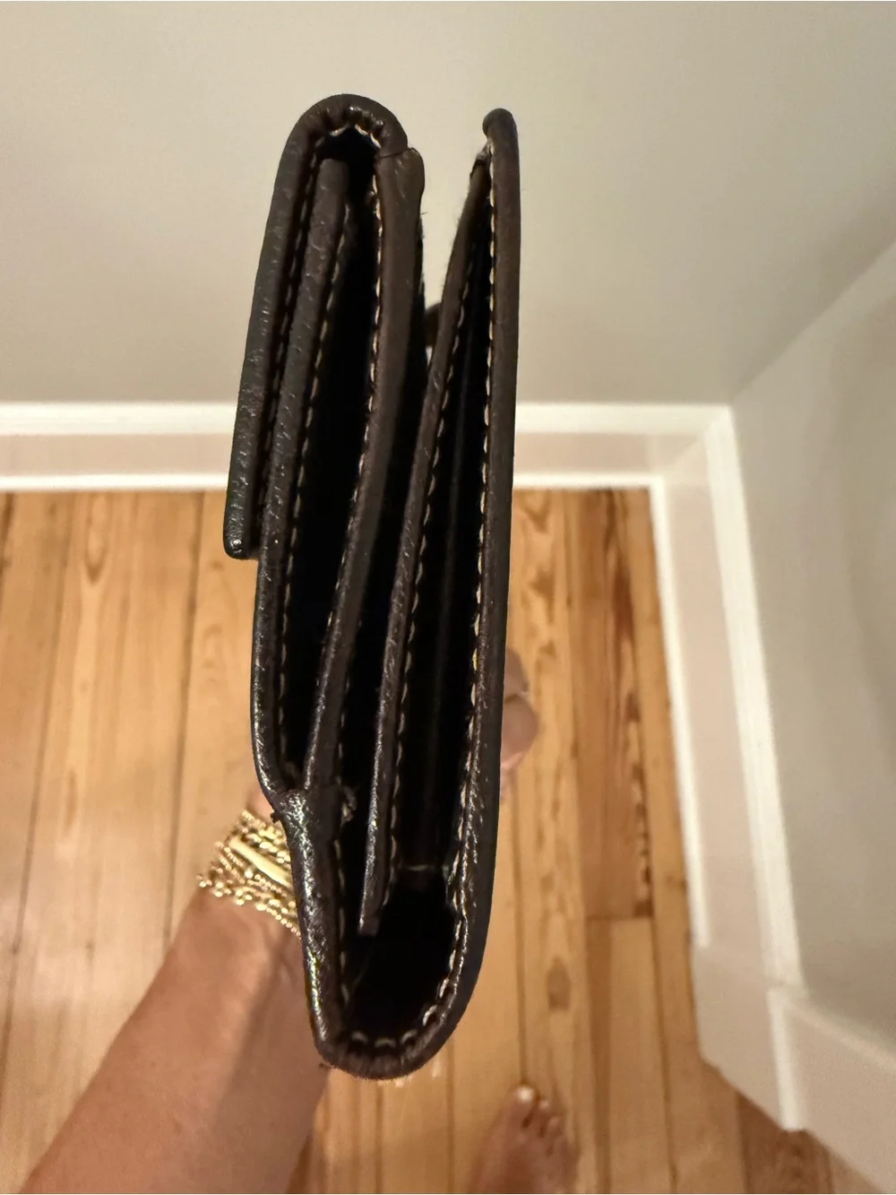 Gucci Beige/Brown GG Canvas Wallet with Red-Green Web Bow